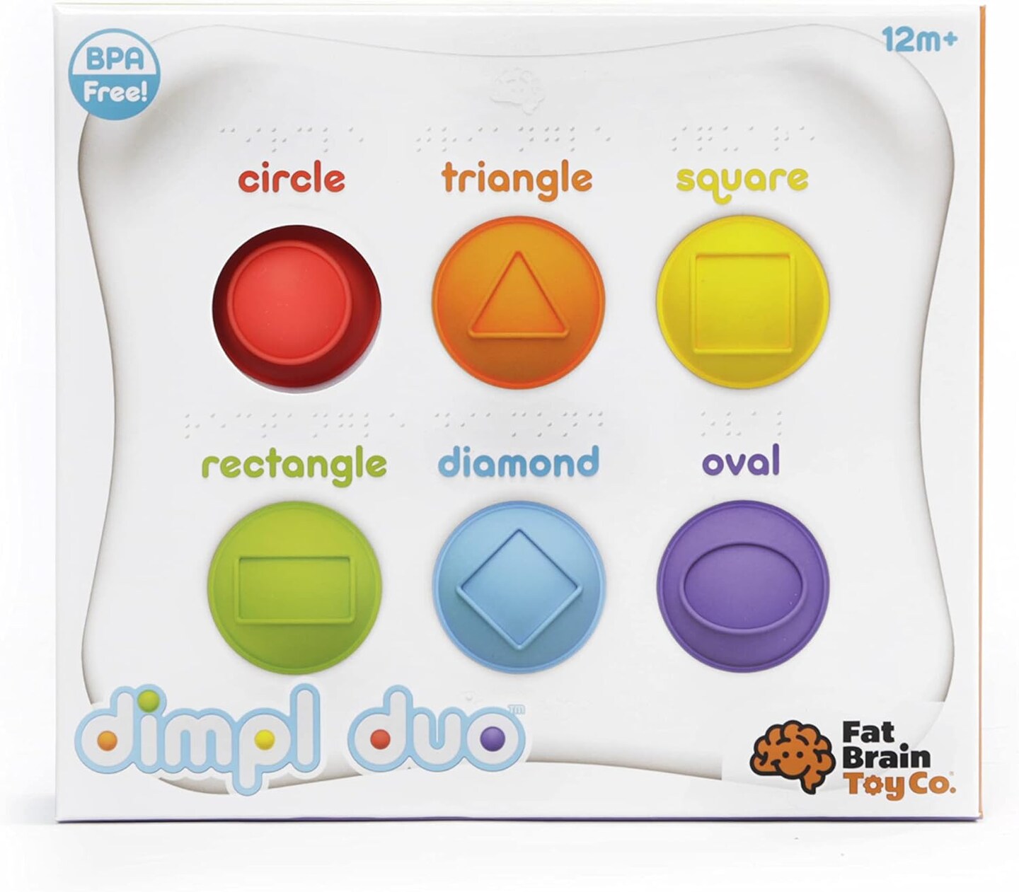 Fat Brain Toys Dimpl Duo - Early-Learning Sensory Toy for Babies & Toddlers