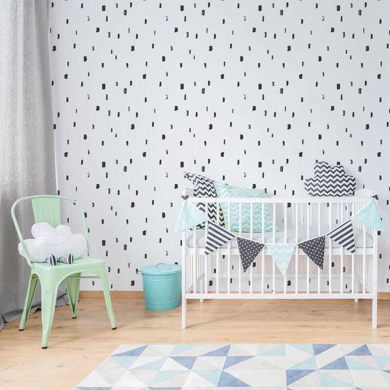 Tempaper Brushmarks Peel and Stick Wallpaper Ink Black