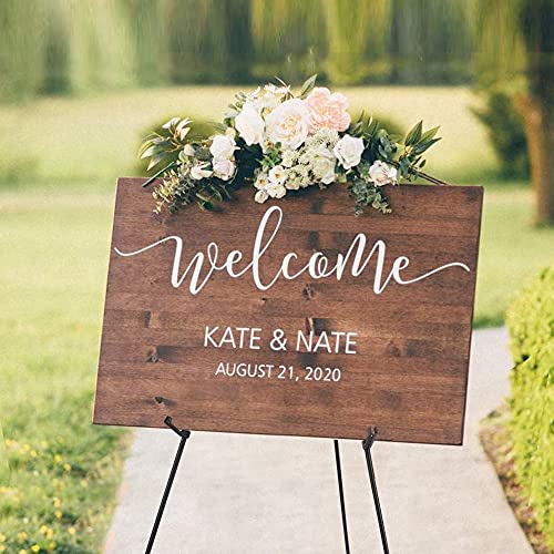 STARHOO Display Easel Stand for Wedding Sign & Poster 63'' Portable Art  Easel for Floor Adjustable Metal Easel Black 2 Pack