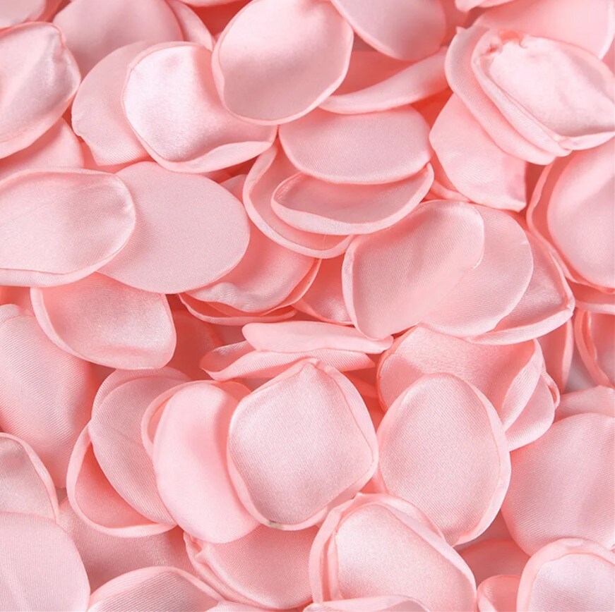 300PCS Blush Rose Petals Silk Artificial Pink Petals Flower Girl Basket Aisle Scatter Decor Baby Girl Shower Supplies Wedding Decoration
