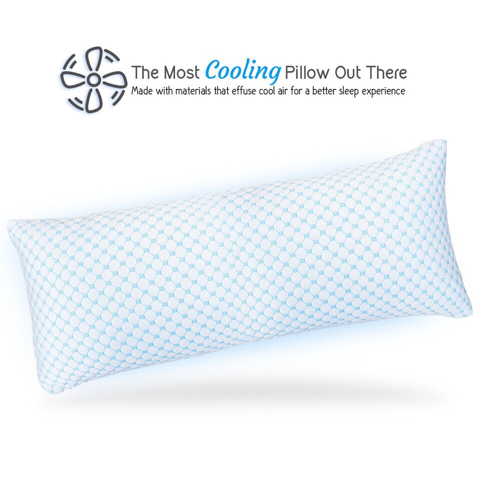 Cooling Memory Foam Pillow with Ice Silk and Gel Infusion