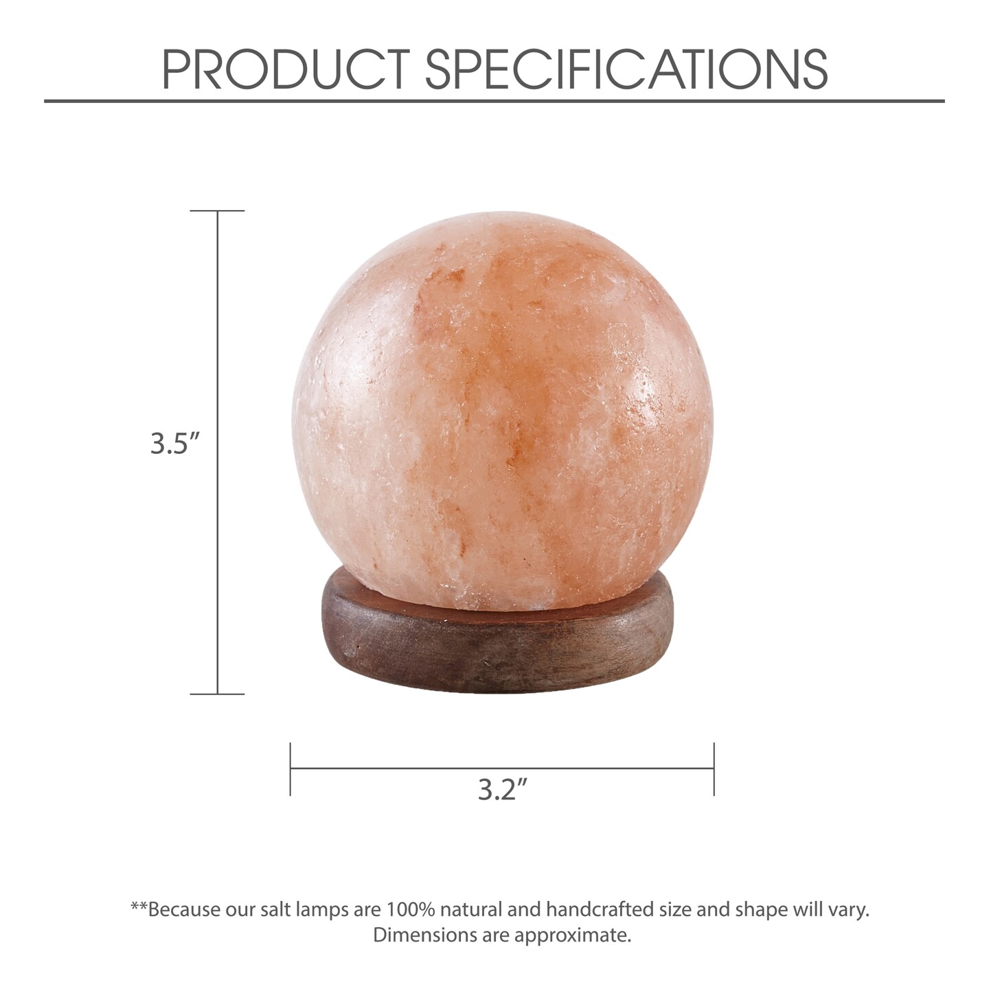 Sahil Round Salt Lamp 8 Color Modes