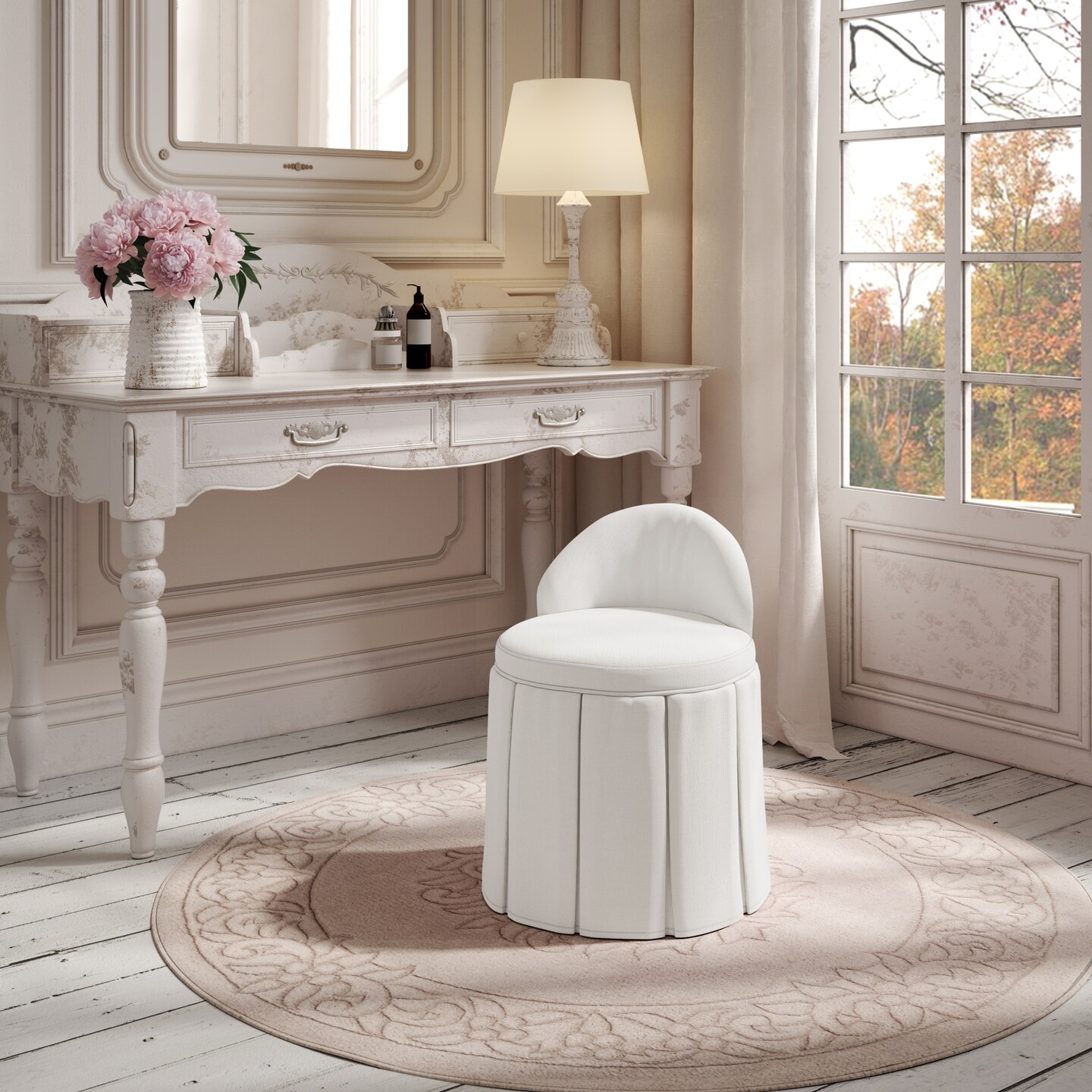 Wolfgang Linen Vanity Stool Michaels
