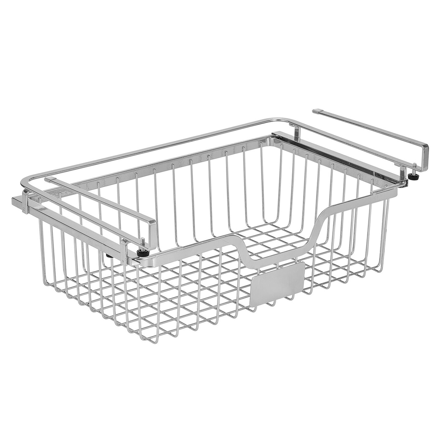 mDesign Steel Wire Undershelf Front Dip Storage Basket w/ Label