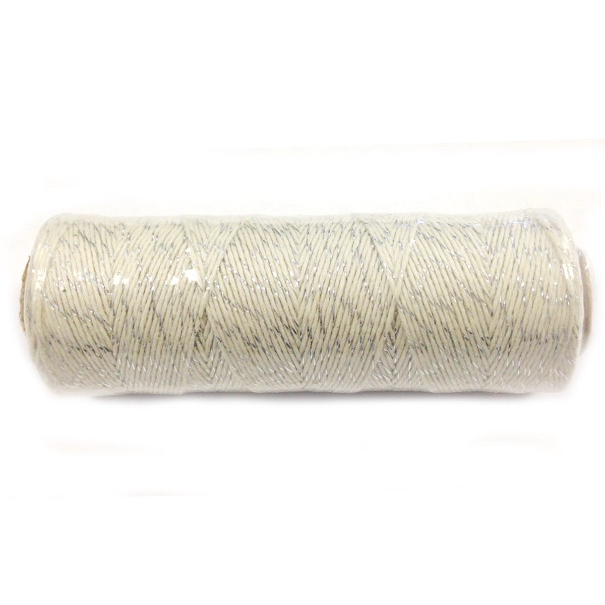 Wrapables Cotton Baker's Twine 4ply 110 Yard, Metallic Silver