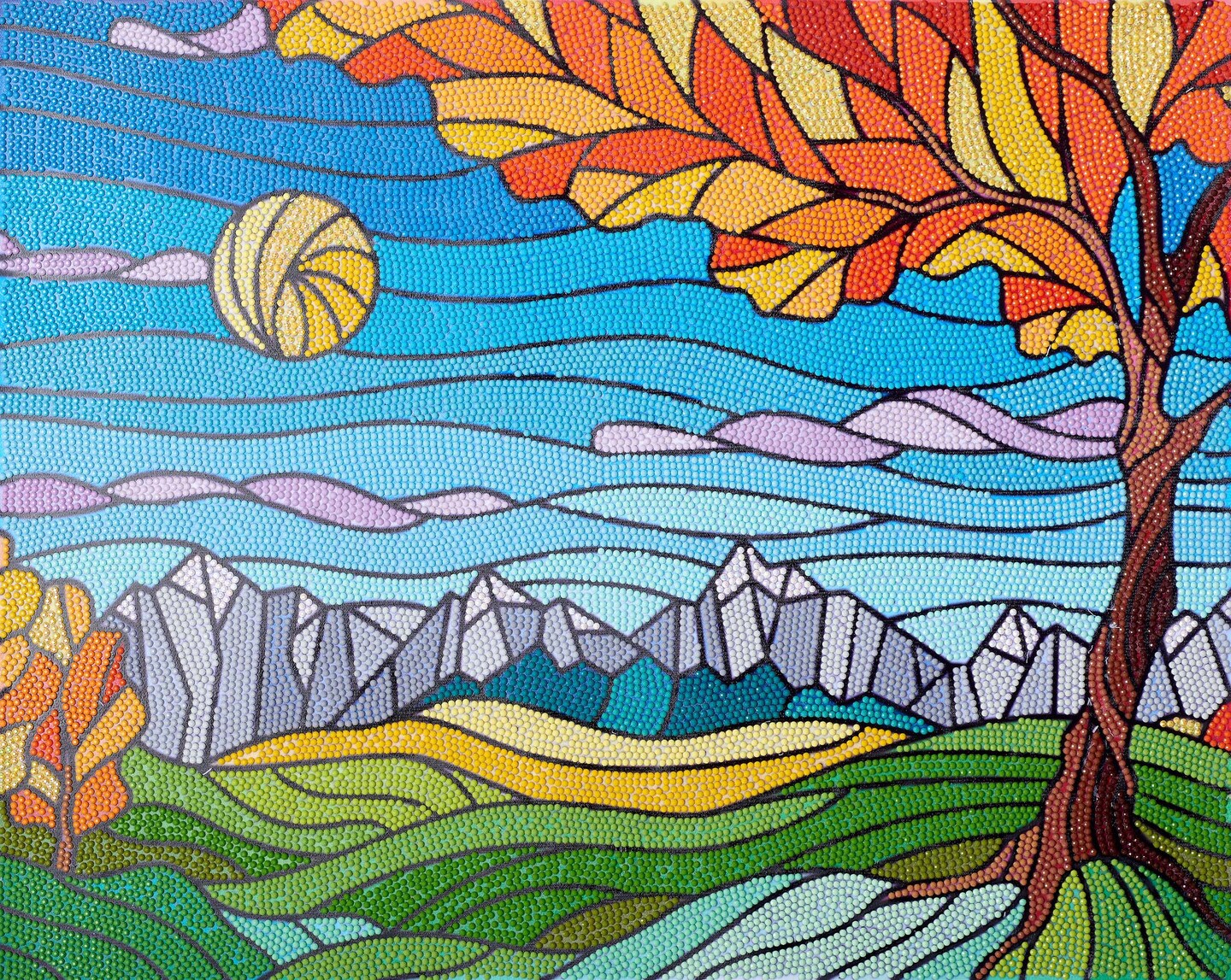 DIAMOND ART BY LEISURE ARTS Diamond Painting Kits For Adults 16"x20" Advanced Stain Glass Vista, Full Drill, Diamond Art Kits, Dimond Art, Diamond Art for Adults, Diamond Art Kit