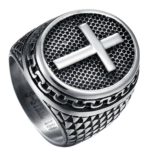 Lattd 925 Sterling Silver Cross Ring for Men Women Christian Jewelry Gift  for Mother Father Grandma Grandpa (01-Cross Signet Ring 02-Silver,  8)|Amazon.com