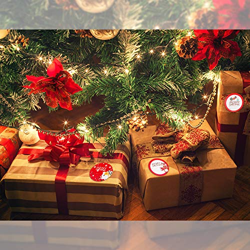 HongyiTime 144 Count Tags Sticker,Christmas Name Labels for Present,48 Jumbo Designs Christmas Stickers Name Tags,Holiday Present Label