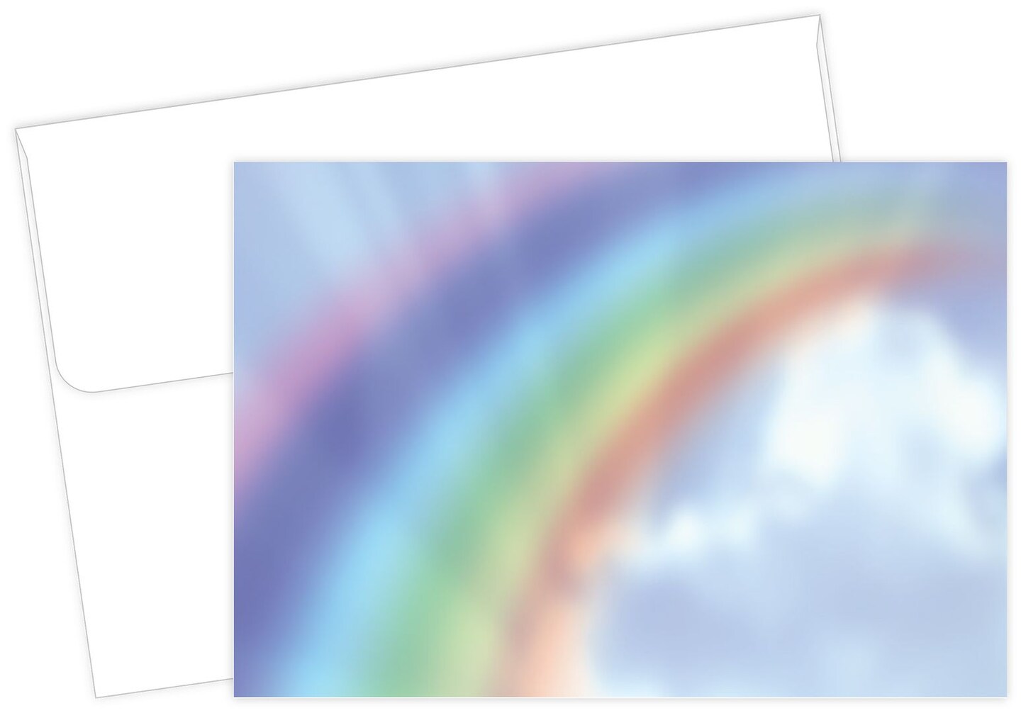 Great Papers! Note Card and White Envelope, Rainbow, 4.75&#x22; x 3.375&#x22;(folded), 20 count
