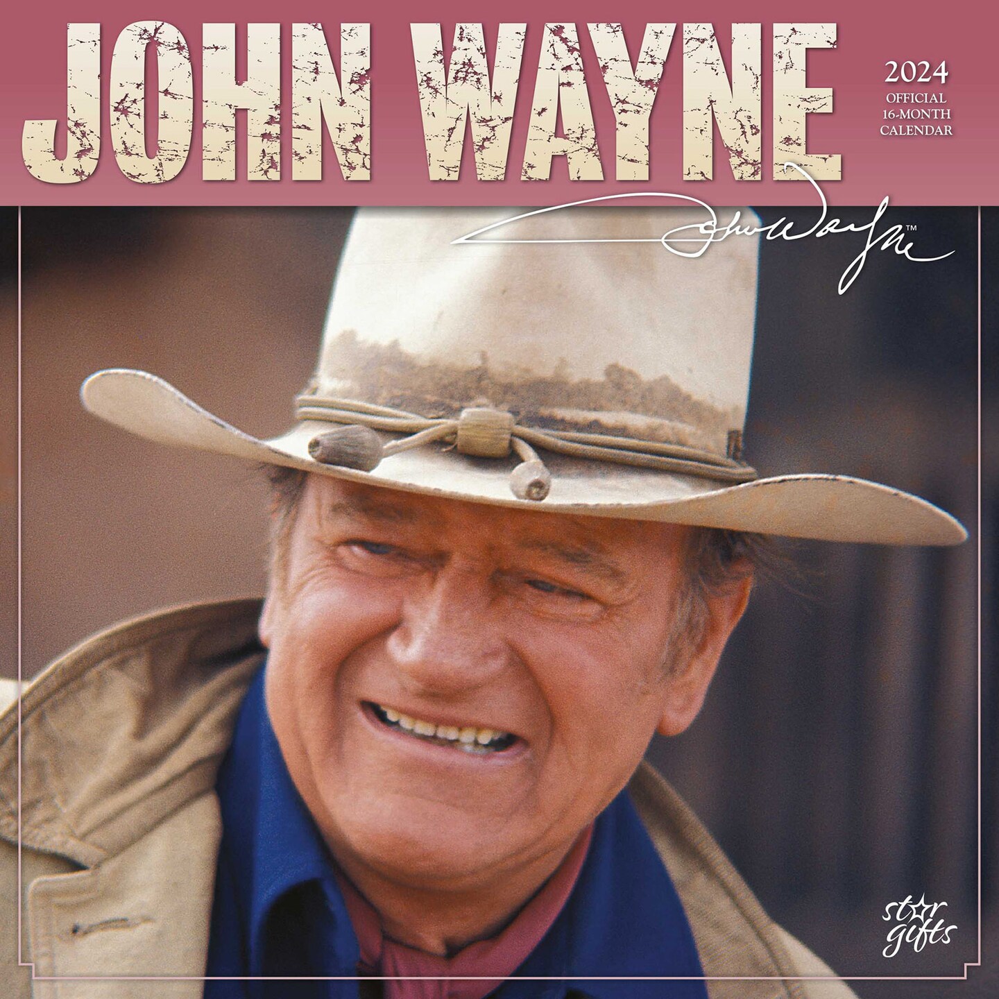 John Wayne OFFICIAL | 2024 12 x 24 Inch Monthly Square Wall Calendar | Sticker Sheet | StarGifts | USA American Actor Celebrity Duke | Michaels john-wayne-official-2024-12-x-24-inch-monthly-square-wall-calendar-sticker-sheet-stargifts-usa-american-actor-celebrity-duke-michaels