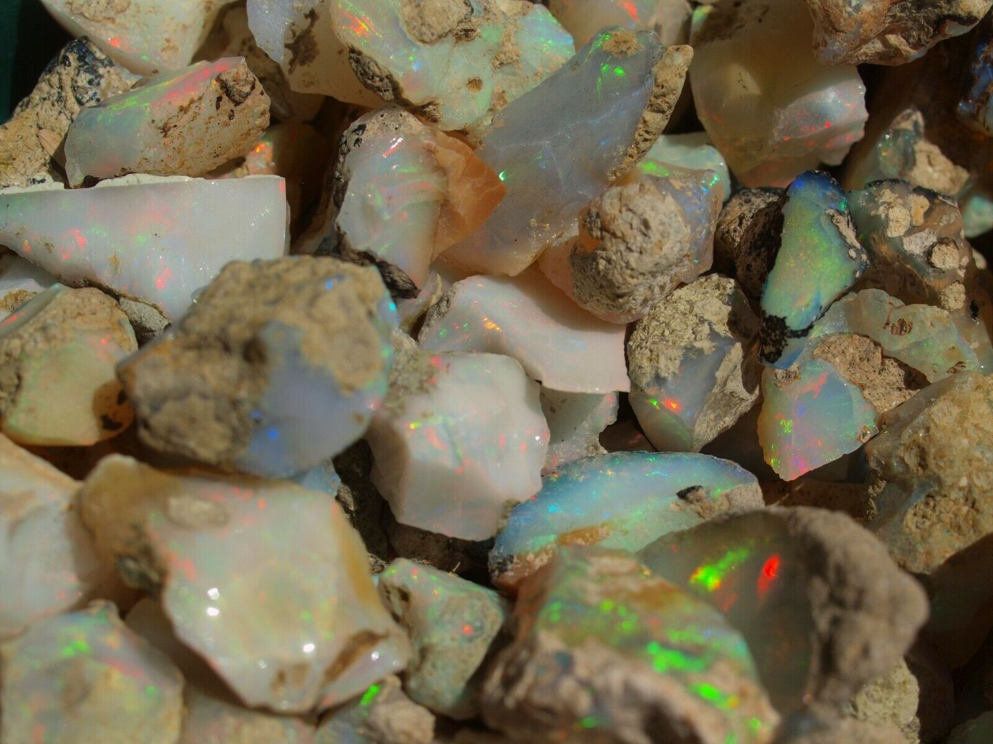 100 Carats Opal Rough All with Fire and Color
