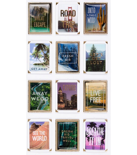Jolee&#x27;s Boutique Travel Photo Posters Dimensional Stickers