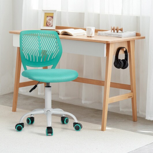 Adjustable Office Task Desk Armless Chair