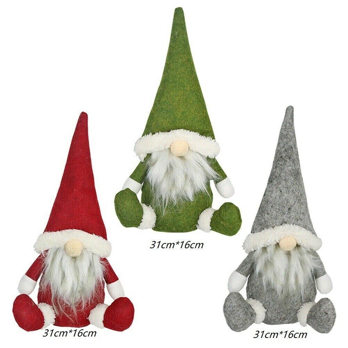 Faceless Gnome Santa Plush Dolls Christmas Decor 3 pcs | Michaels