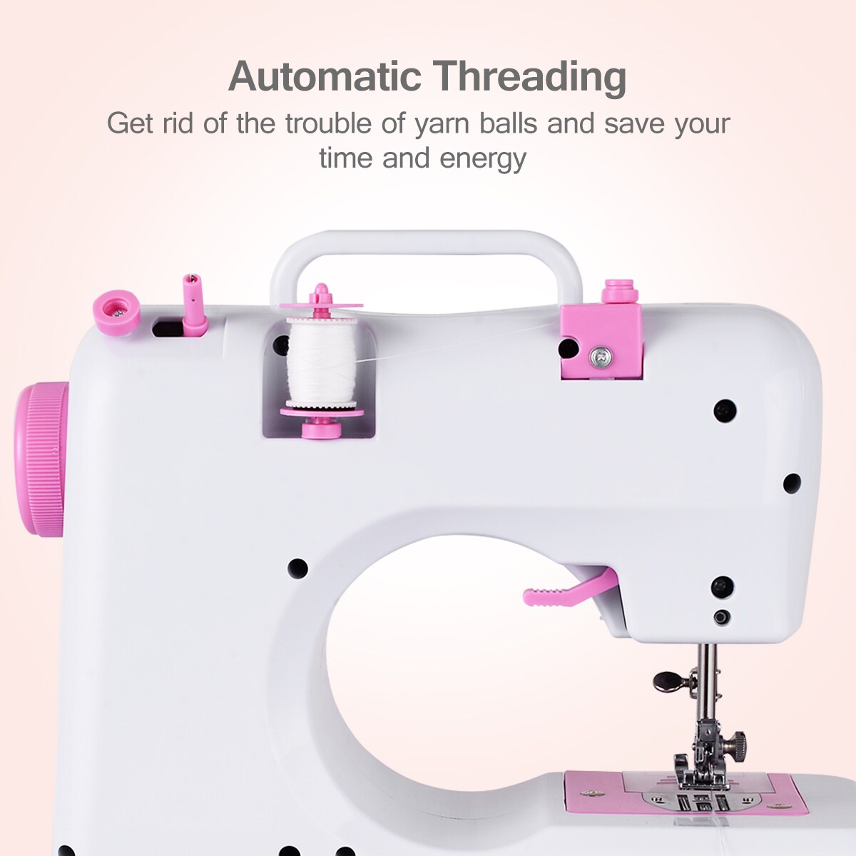 COSTWAY Electric Multifunctional Sewing Machine, 12 Stitches Portable  Sewing Machine with Light Free Arm Battery, DC Adapter, Adjustable Sewing  Speed