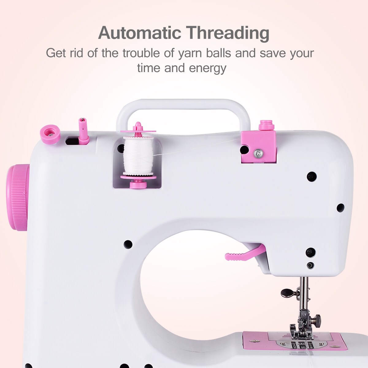 Costway Sewing Machine Free-Arm Crafting Mending Machine with 12 Built-In Stitched White