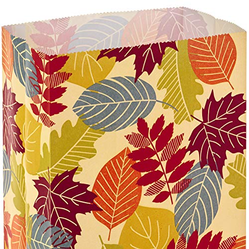 30 PIECES Fall Leaves Party Favor and Wrapped Treat Bags  for Autumn Parties, Halloween, Thanksgiving, Friendsgiving, Care Packages and More