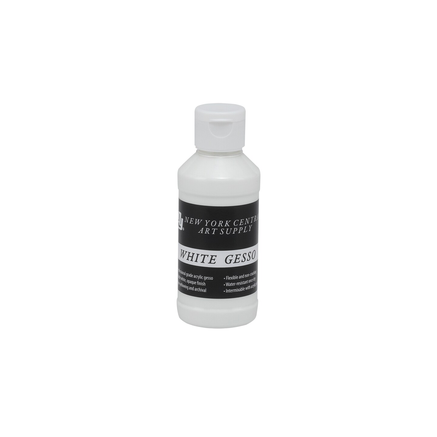 New York Central Acrylic Gesso - White Professional Grade Gesso for Painting, Acrylic, Oil, Pastels, & More!