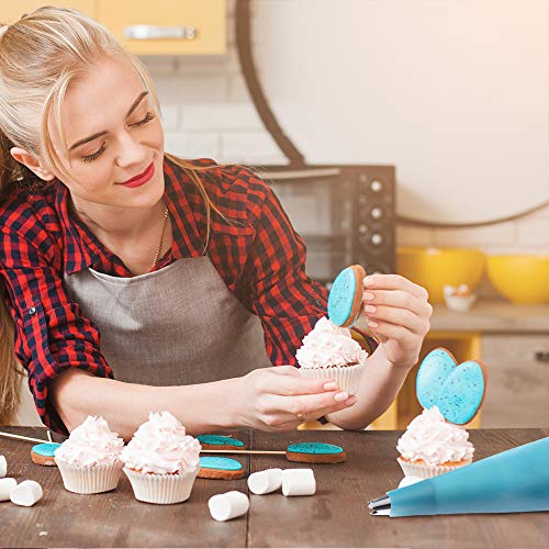 Kasmoire Reusable Piping Bags and Tips Set, Cake Decorating Tools with Icing Pastry Bags, Icing Bags Tips, Couplers and Frosting Bags Ties for Cookie Cupcakes