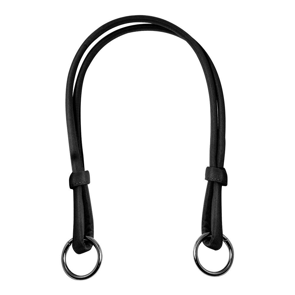 Double Rolled Microfiber Purse Handle, Black