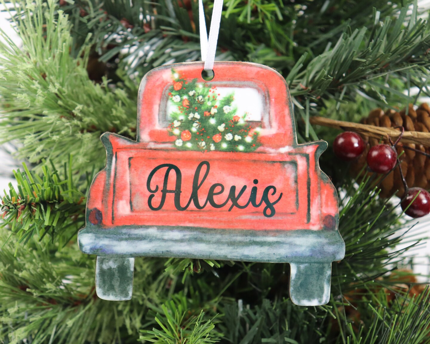 Christmas Truck Christmas Ornament Personalized