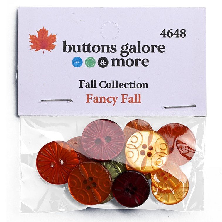 Buttons Galore Fancy Fall Buttons for Sewing Crafts Scrapbooking DIY Projects. 45 Buttons - 3 Packs