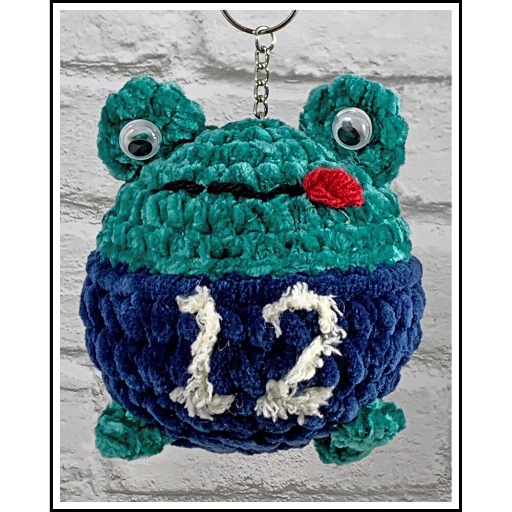 Sea Hawk inspired Frog Keychain, Handmade Crochet