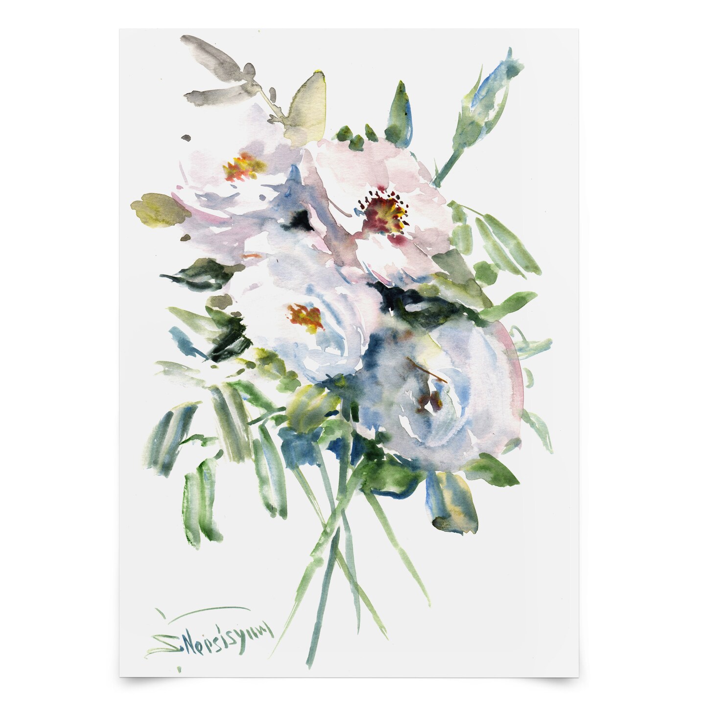 White Roses by Suren Nersisyan  Poster - Americanflat