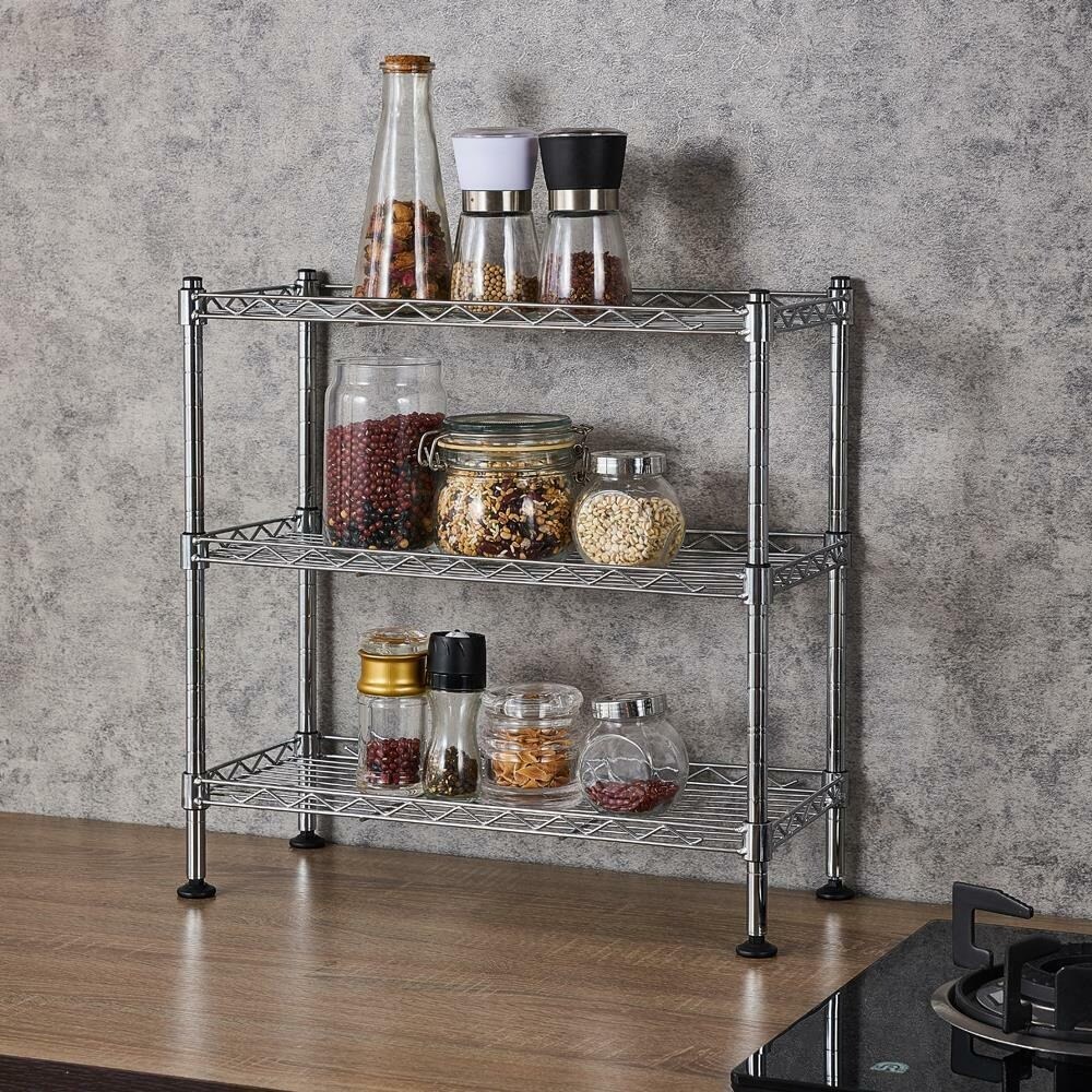 Adjustable Wire Shelving Rack for Commercial Garage and Kitchen Storage