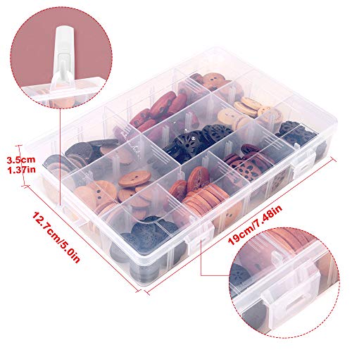 120 Pieces Assorted Wooden Buttons, Wooden Handmade Buttons, Wooden Sewing Buttons Art DIY Craft Supplies with Box