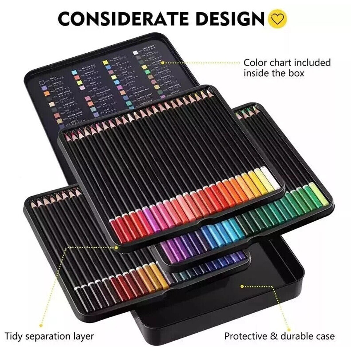 Colored Drawing Pencil Kit 72pcs