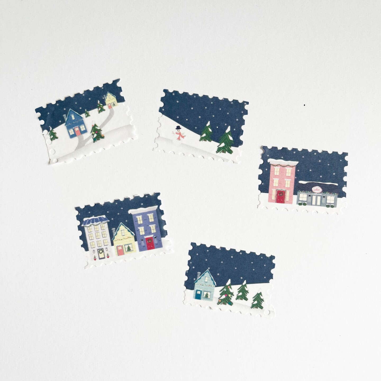 christmas village stamp washi tape | funday goods