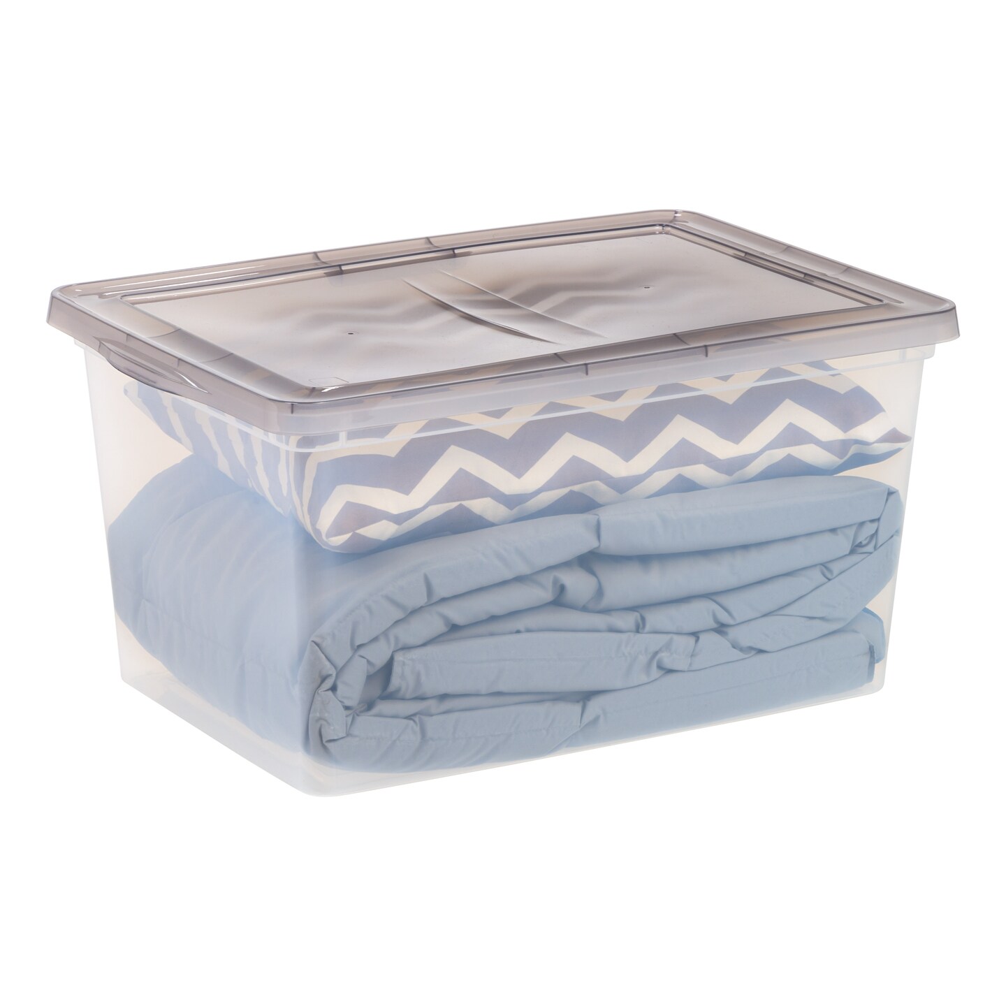 IRIS USA 58 Quart Snap Top Plastic Storage Box, 5 Pack