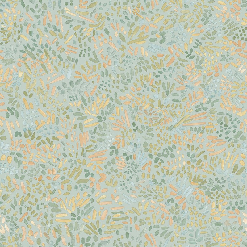 Tempaper Brushstroke Garden Peel and Stick Wallpaper Robins Egg Green