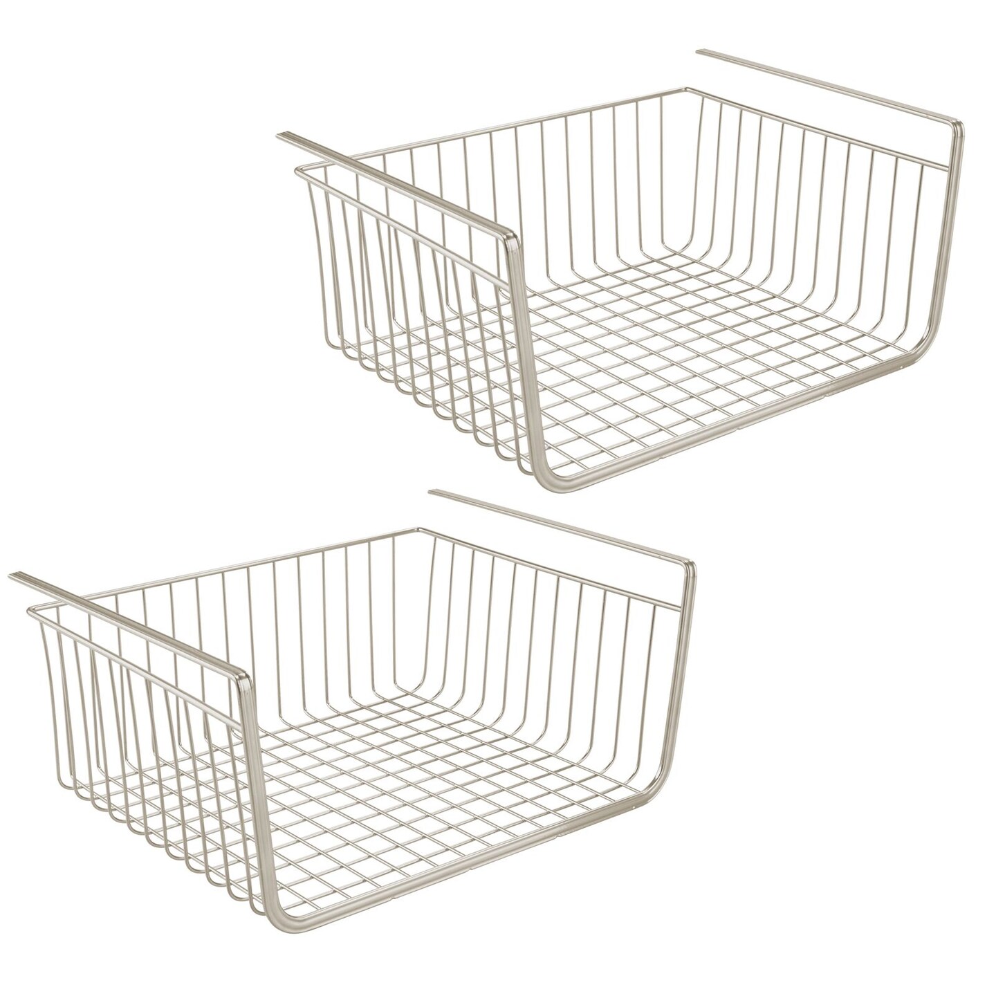 mDesign Metal Under Kitchen Pantry Shelf Hanging Storage Basket