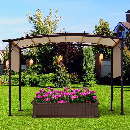 Outdoor Canopy Shade Cover with Copper Grommets &#x26; 4 Straps