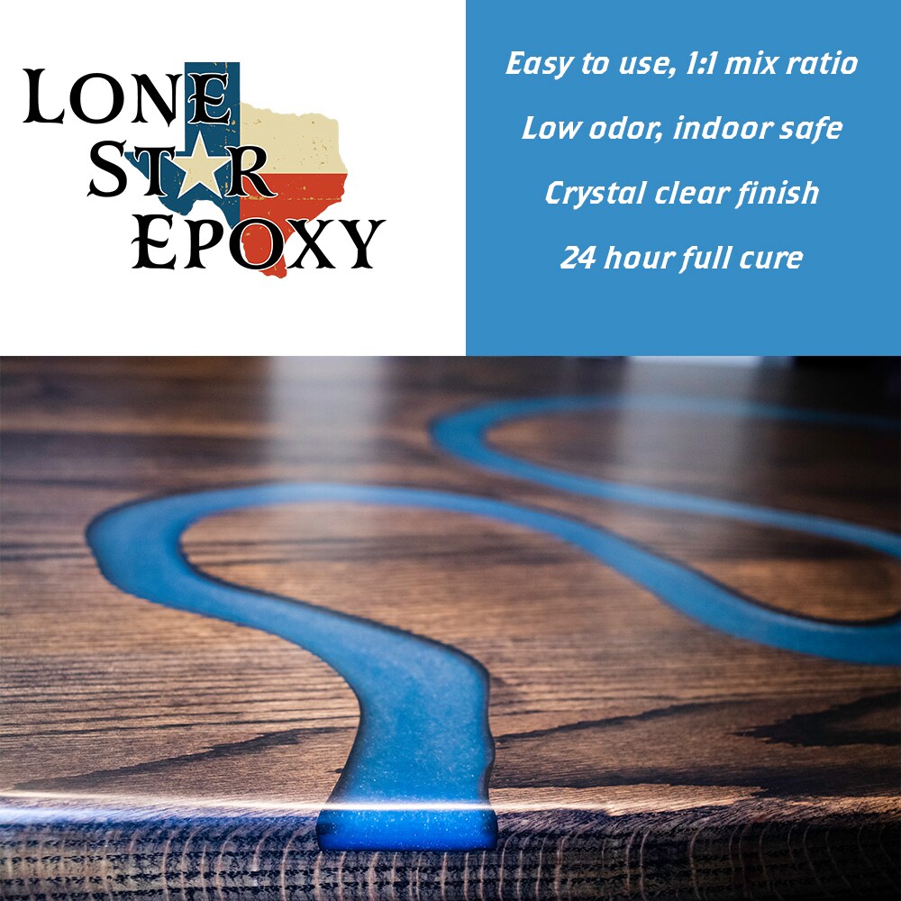 2 part epoxy resin, 1 gallon kit, clear resin, crafts, art, coating, self leveling, easy to use (1-1 mixing)