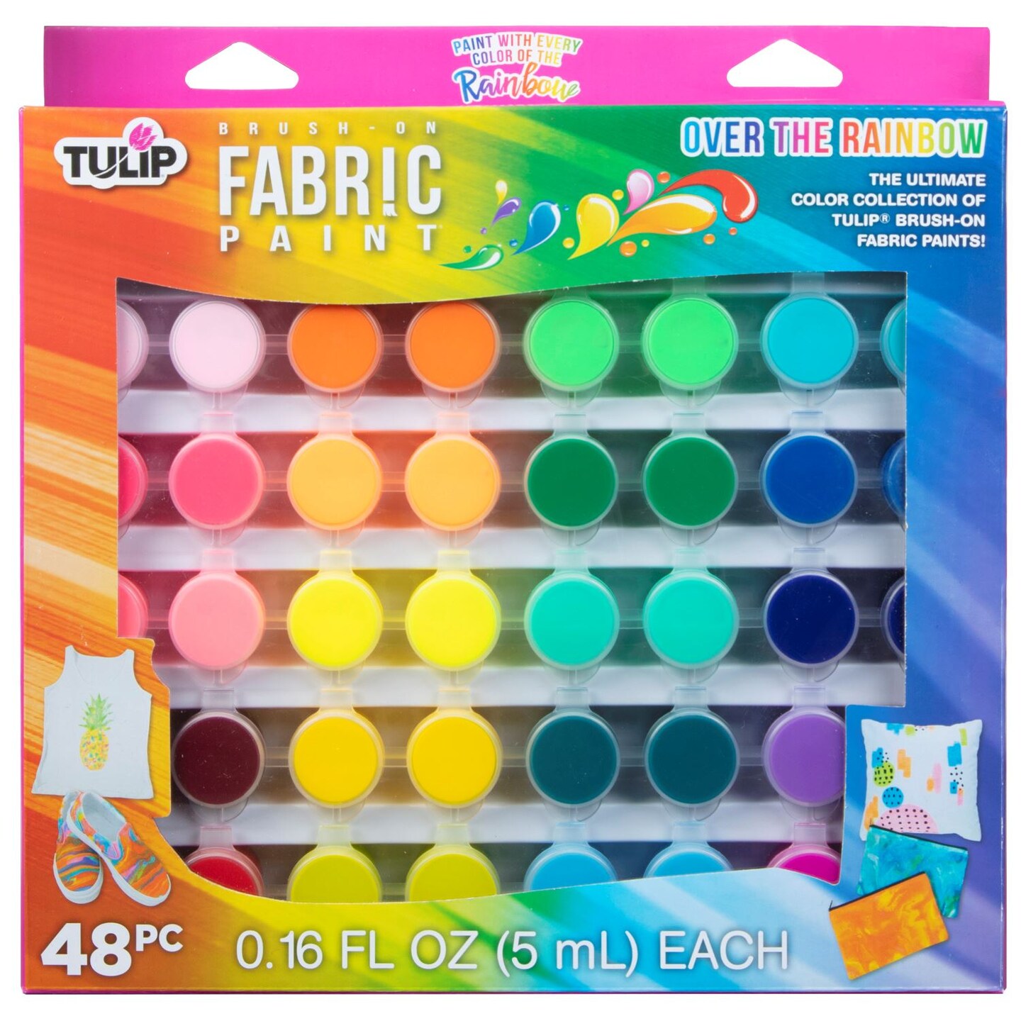 Tulip Brush-On Fabric Paint Over The Rainbow 48 Pack