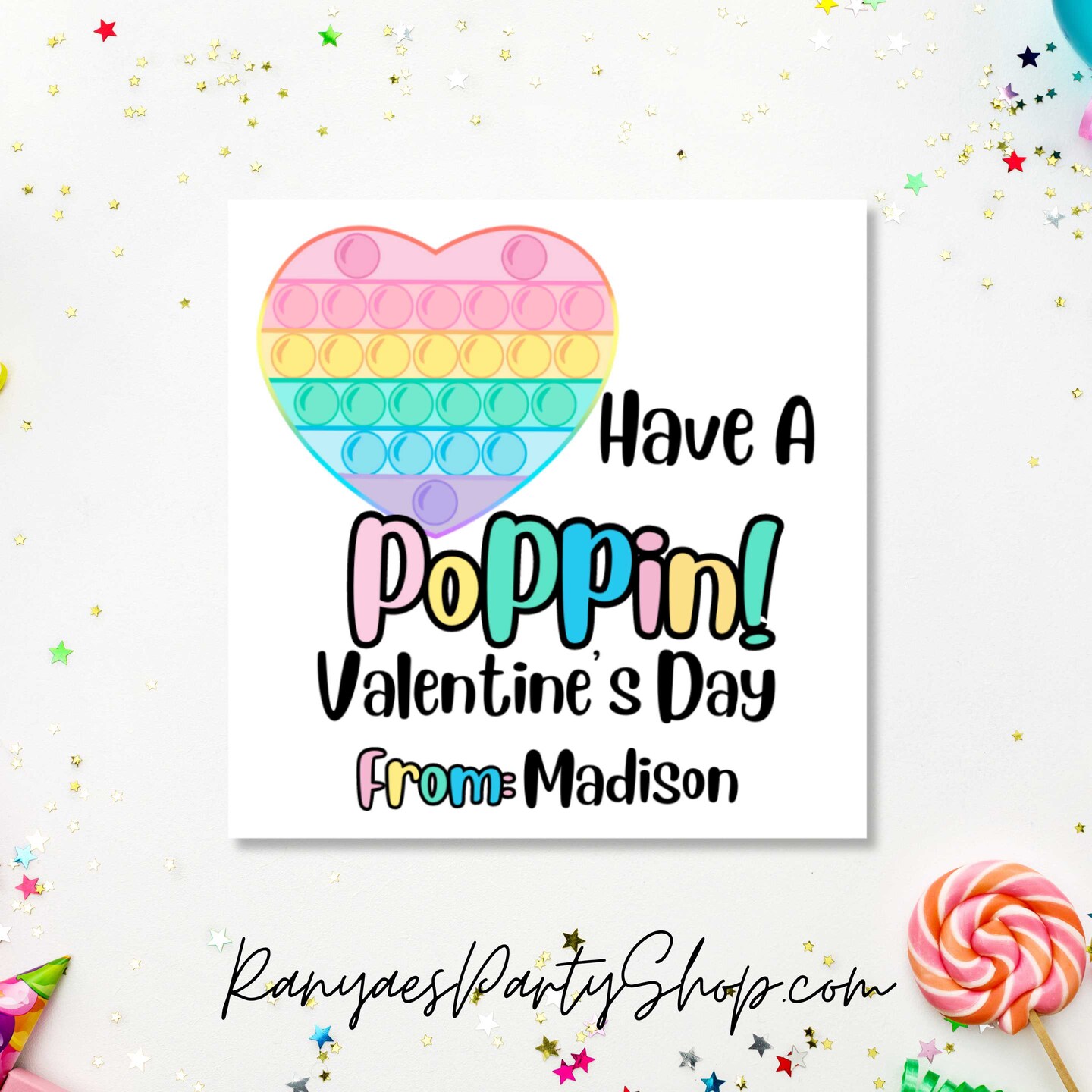 Pegatinas de San Valentín Pop It, Kids Valentines Have A Poppin Valentines  Day, Treat Bag Stickers, Classroom Valentines - Set of 24 Stickers