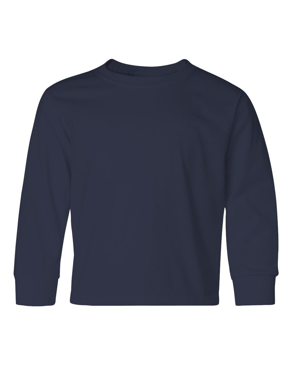 JERZEES&#xAE; Dri-Power Youth Poly Cotton Long Sleeve Crewneck T-Shirt