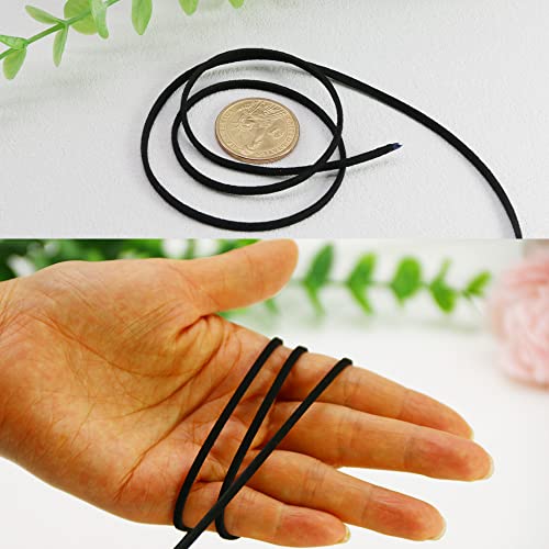 20 Bundles 100 Yards  2.6mm Suede Leather Cords Leather Lace Flat Faux Suede Cord String Thread Velvet Cord for Necklace, Bracelet, Beading and DIY Crafts (Color-2)