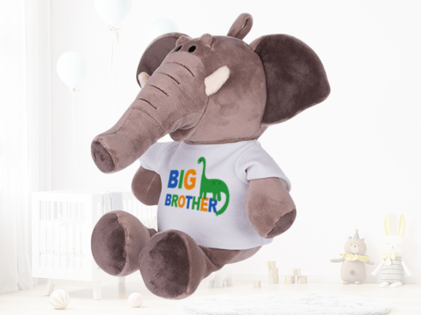 Peluche Eléphant géant Histoire d'Ours personnalisable au prénom