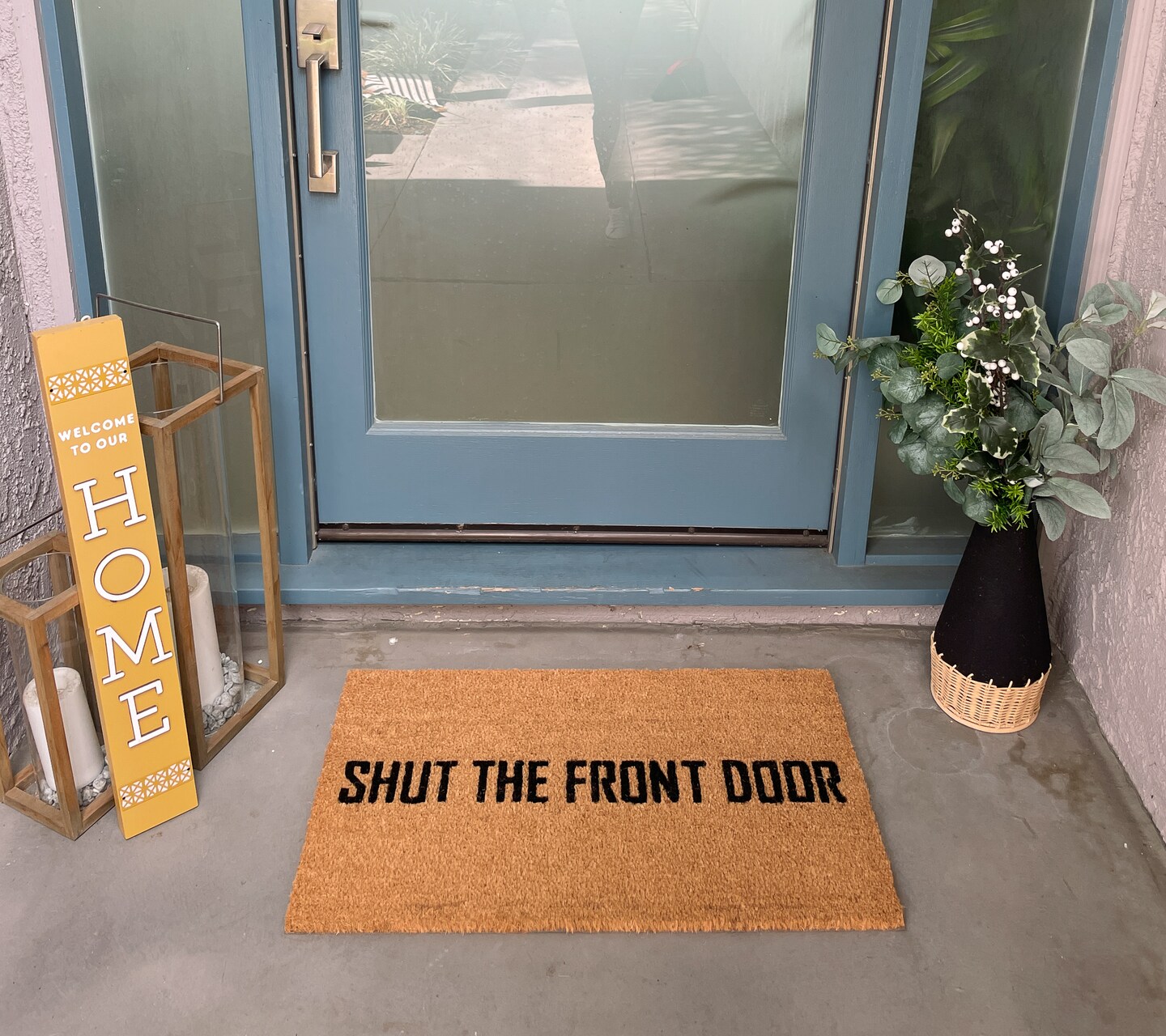 Shut The Front door Funny Doormat, Outdoor Doormat for Porch, Coir Doormat, Welcome  Mat Funny, Modern Doormat, Rude Door Mat, Porch Decor