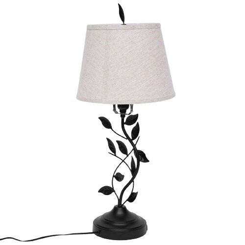 Kitcheniva Table Lamp Desk Vintage With Dual USB+ Realistic Leaves Stand
