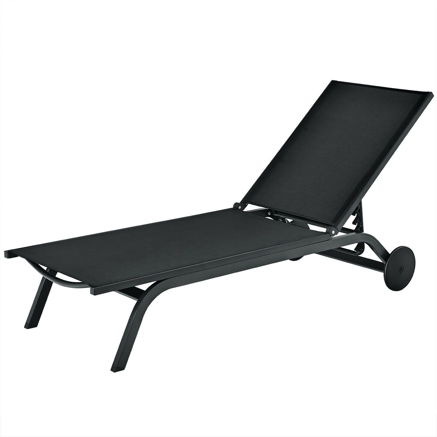 Aluminum Fabric Outdoor Patio Lounge Chair with Adjustable Reclining