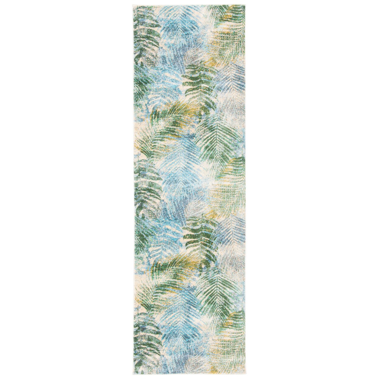 Safavieh Lillian Collection Lln308M Blue / Green Rug Floral Pattern Area Rug