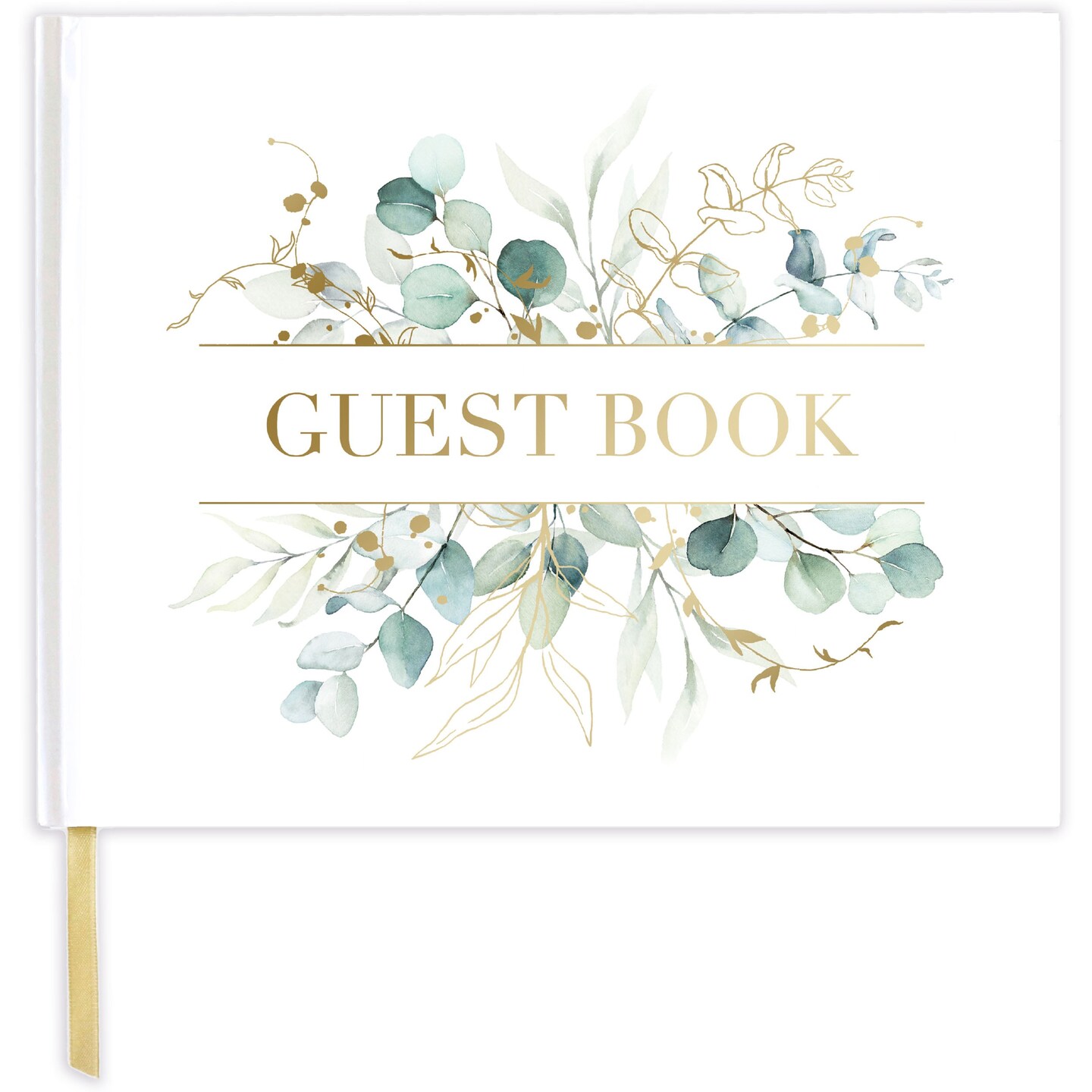 bloom daily planners Guest Book, 7&#x22; x 9&#x22;, Boho Greenery