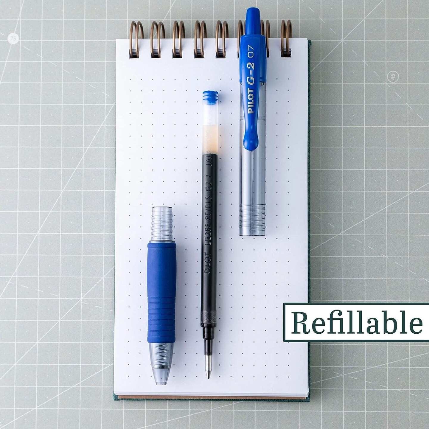 G2 Premium Refillable &#x26; Retractable Rolling Ball Gel Pens, Fine 0.7mm, Blue (31021)