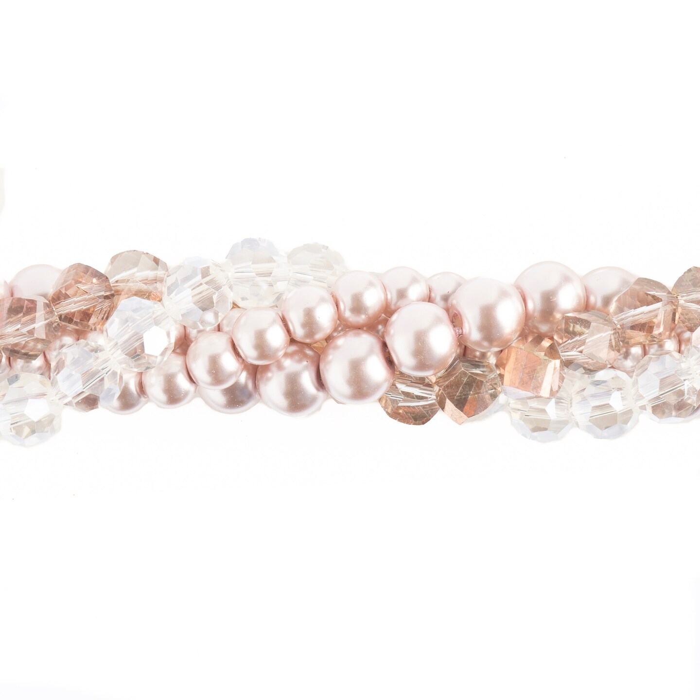 Crystal Lane DIY Deutzia Twisted Glass & Pearls Beads, 5 Strands