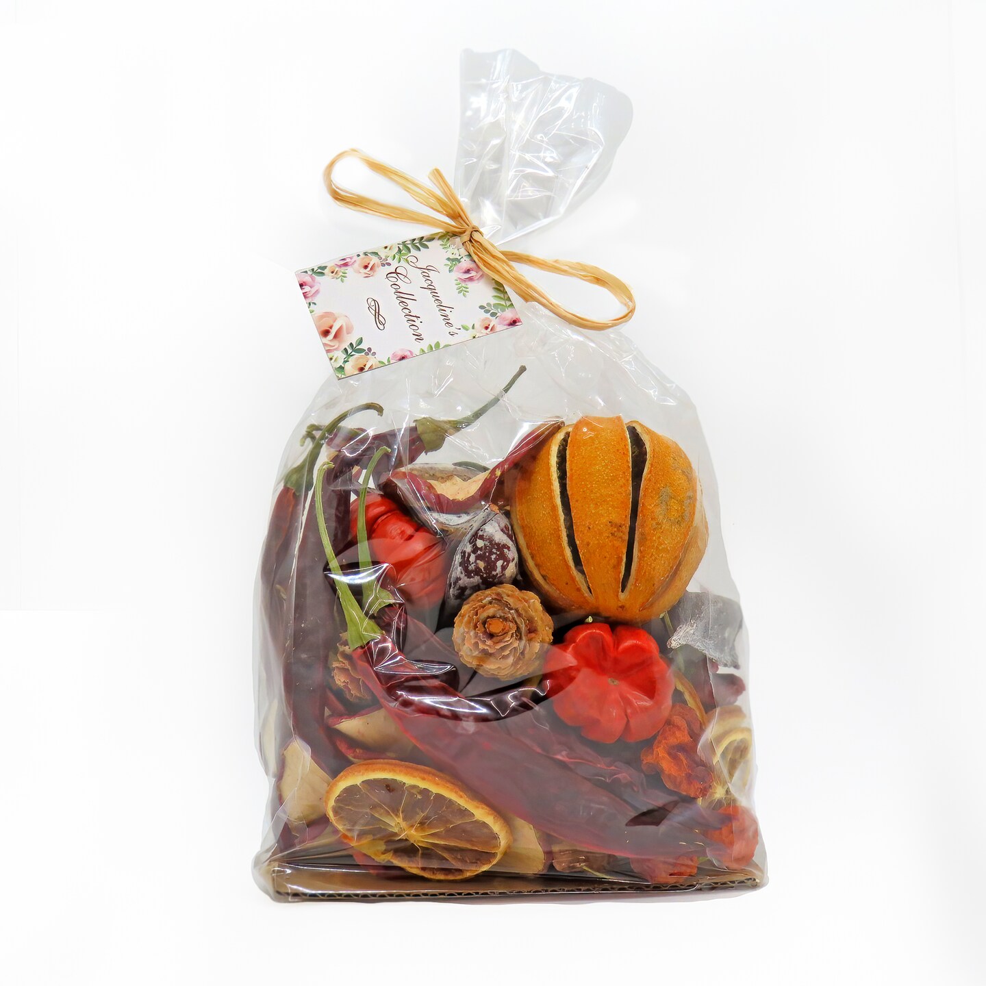 National Tree Company  6&#x22; 250 Gram Mixed Potpourri- Oranges, Sliced Red Apples, Chiles, Cones, and Jackarandas